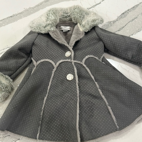 Manteau Fille En Fausse Fourrure Léopard Widgeon - Taille 5 - Style Américain - Manches Longues Multicolores